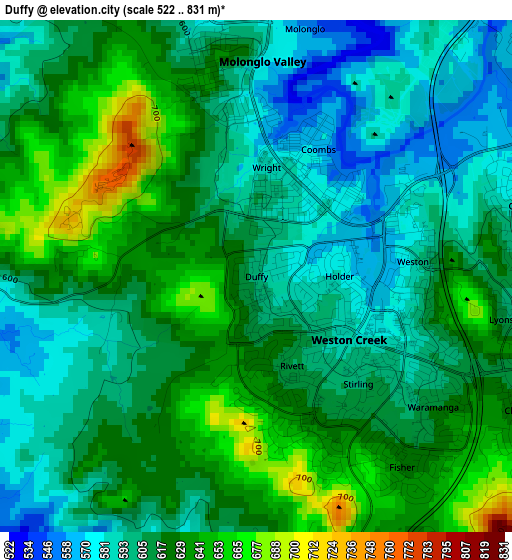 Duffy elevation map