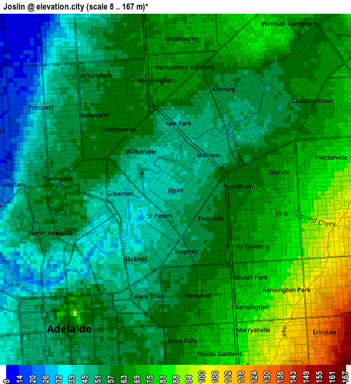 Joslin elevation map