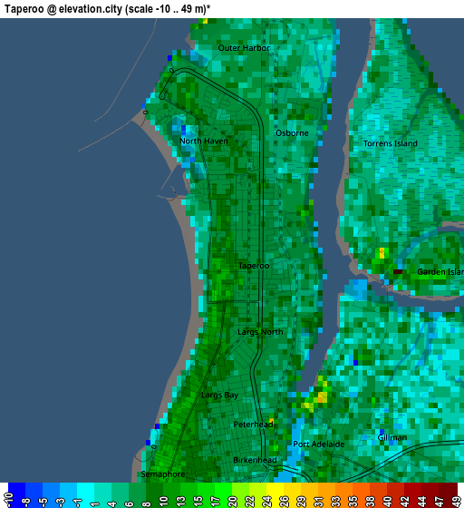 Taperoo elevation map