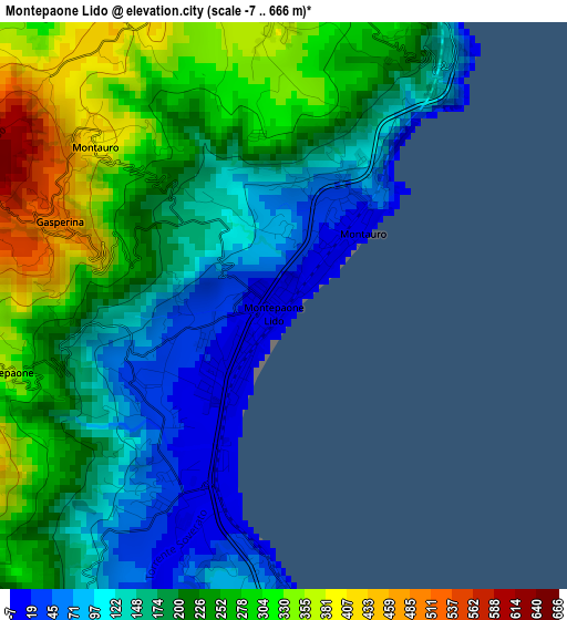 Montepaone Lido elevation map