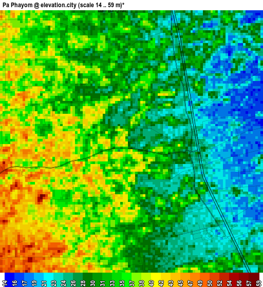 Pa Phayom elevation map