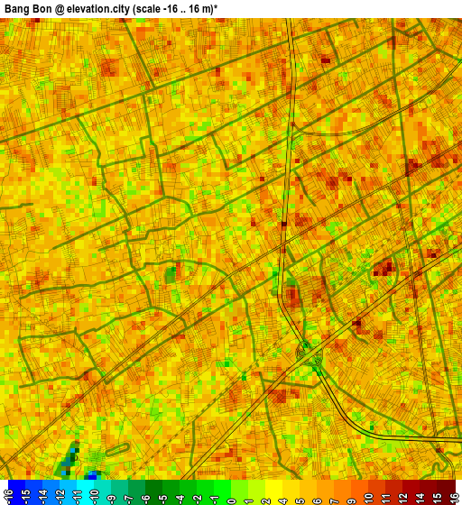 Bang Bon elevation map