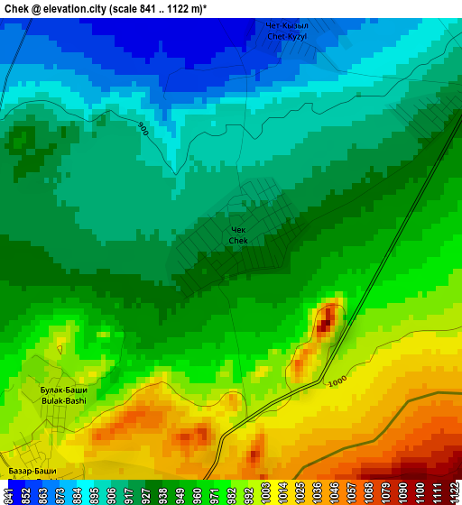 Chek elevation map