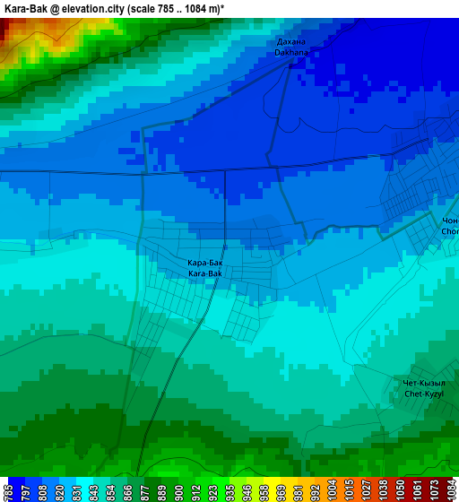 Kara-Bak elevation map