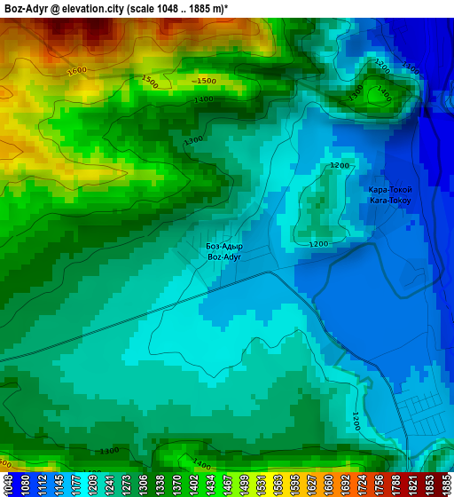 Boz-Adyr elevation map