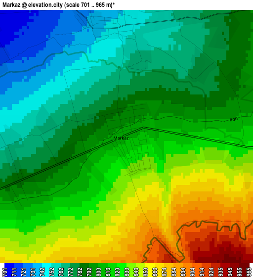 Markaz elevation map