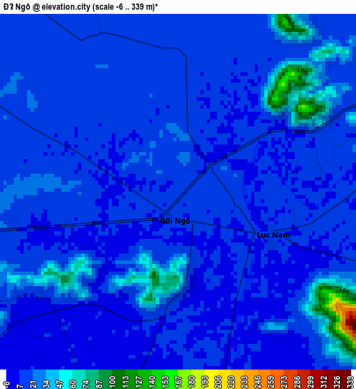 Đồi Ngô elevation map