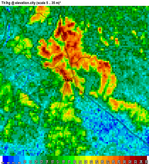 Thắng elevation map