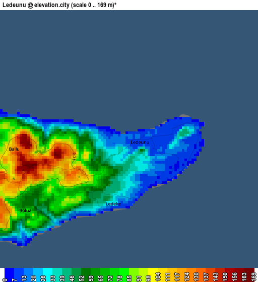 Ledeunu elevation map