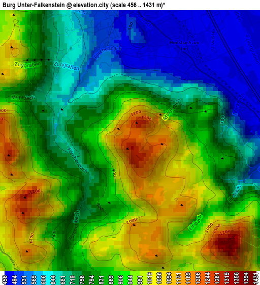 Burg Unter-Falkenstein elevation map