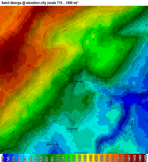 Saint-George elevation map