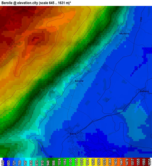 Berolle elevation map