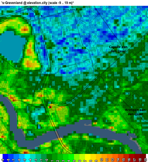 's-Gravenland elevation map