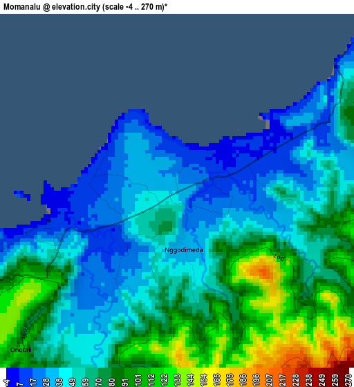 Momanalu elevation map