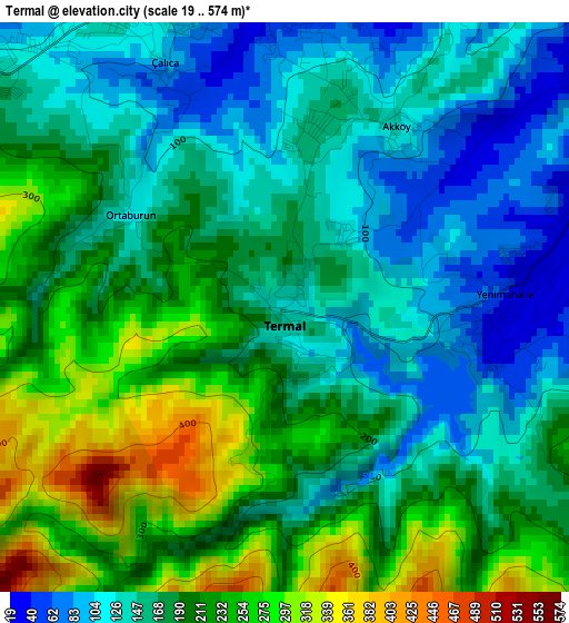 Termal elevation map