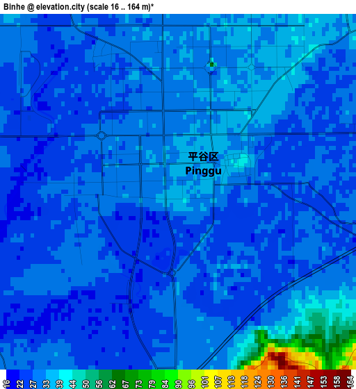 Binhe elevation map