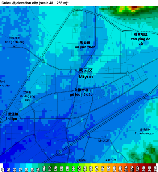 Gulou elevation map