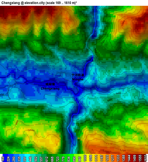 Chengxiang elevation map