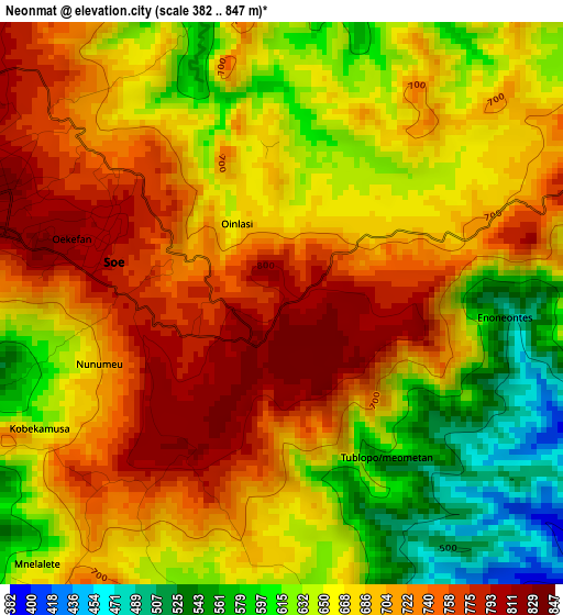 Neonmat elevation map