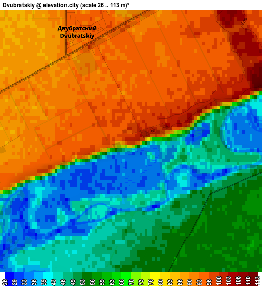 Dvubratskiy elevation map