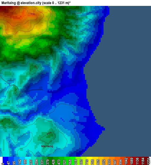 Maritaing elevation map