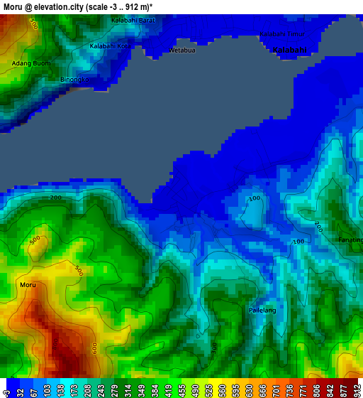 Moru elevation map