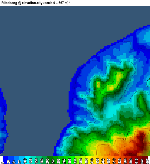 Ritaebang elevation map
