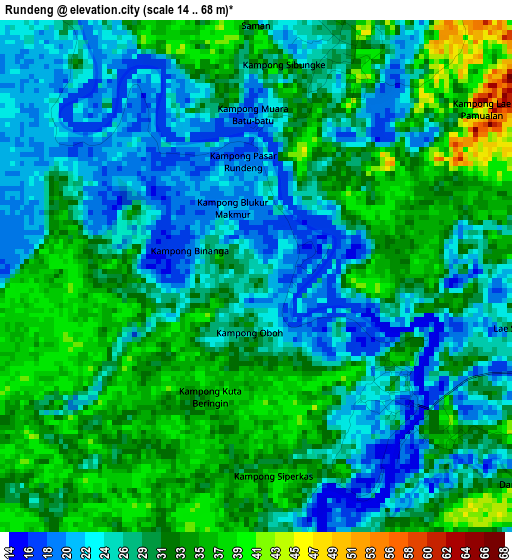 Rundeng elevation map