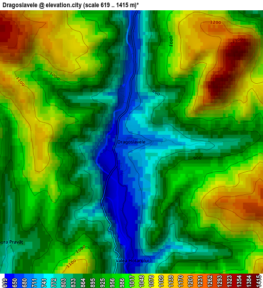 Dragoslavele elevation map