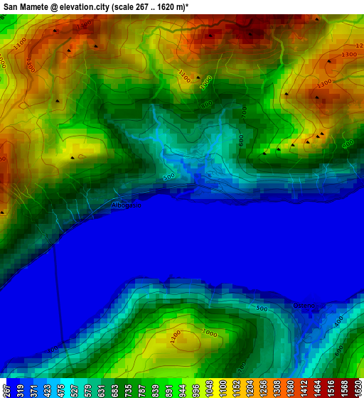 San Mamete elevation map