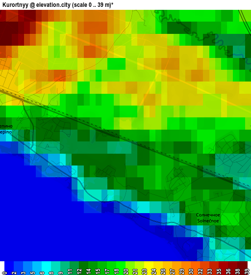 Kurortnyy elevation map