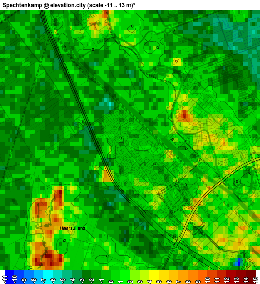 Spechtenkamp elevation map