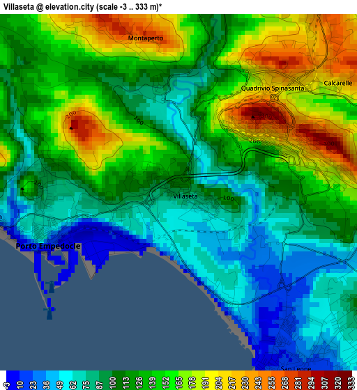 Villaseta elevation map