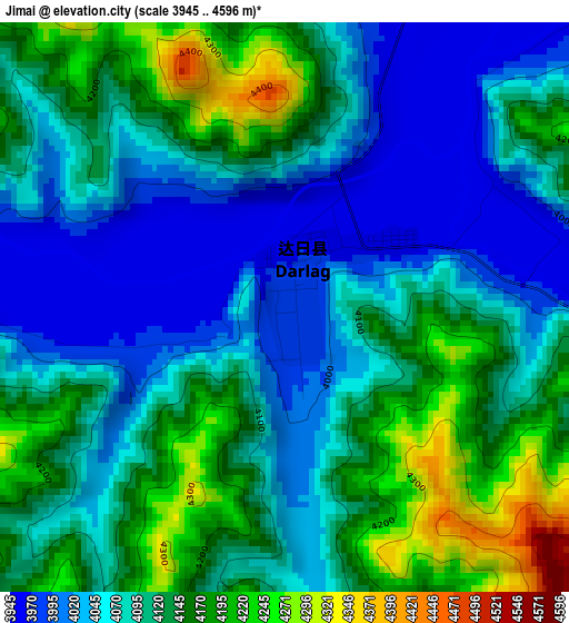 Jimai elevation map