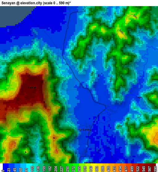 Senayan elevation map