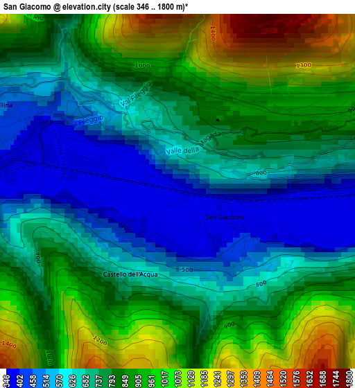 San Giacomo elevation map