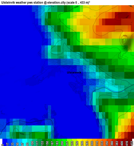 Ulsteinvik weather pws station elevation map