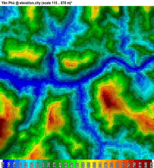 Yên Phú elevation map