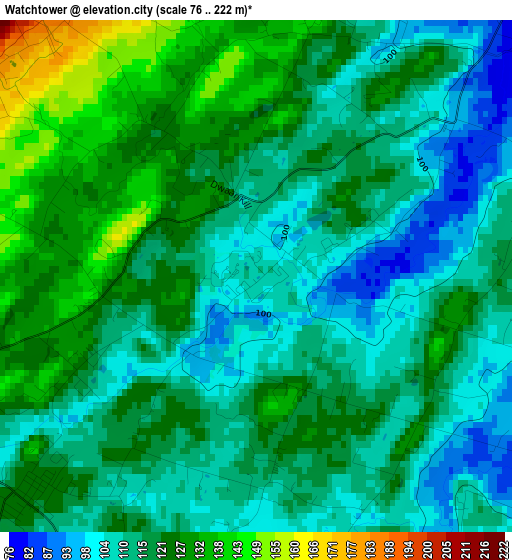 Watchtower elevation map