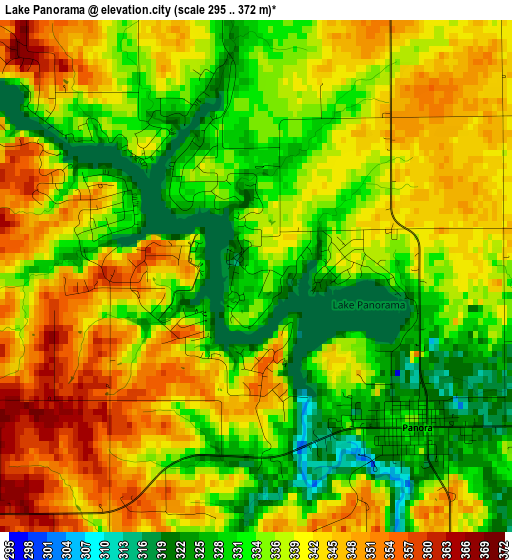 Lake Panorama elevation map