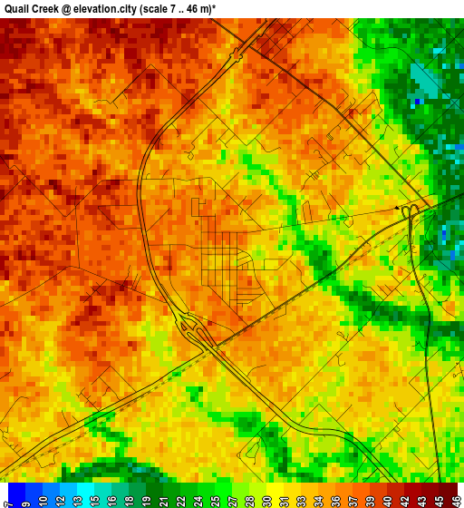 Quail Creek elevation map