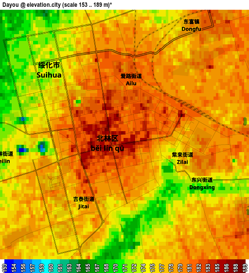 Dayou elevation map