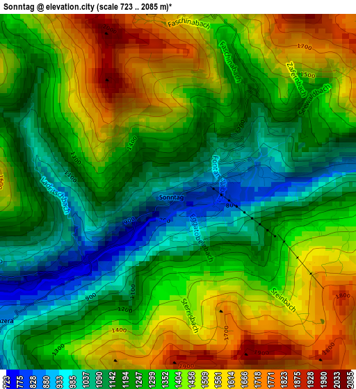 Sonntag elevation map