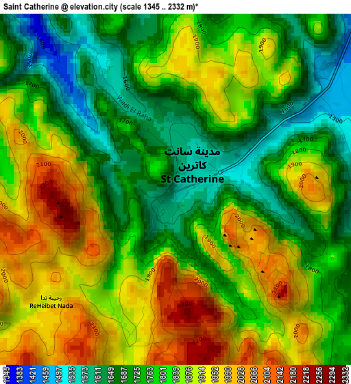 Saint Catherine elevation map