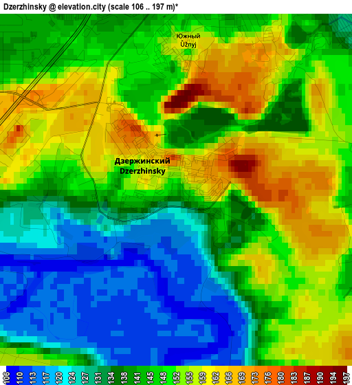 Dzerzhinsky elevation map