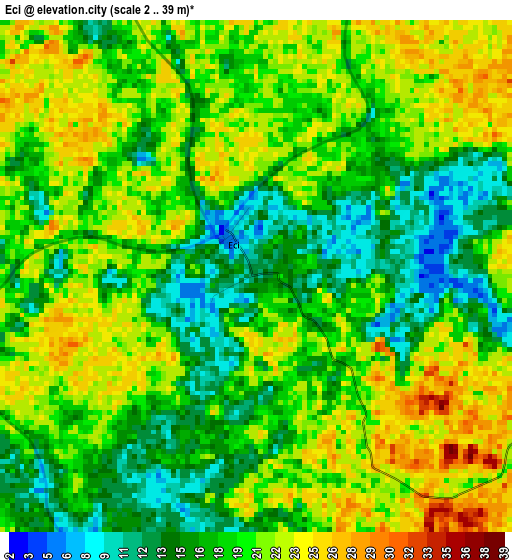 Eci elevation map