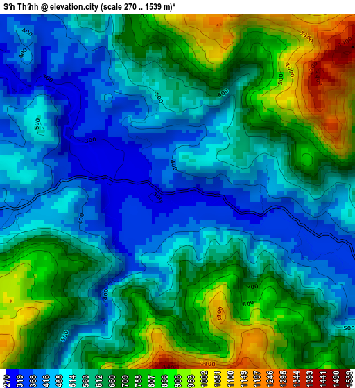 Sơn Thịnh elevation map
