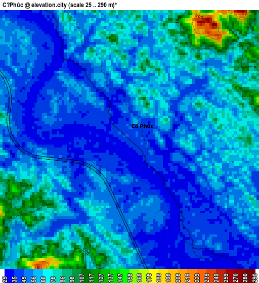 Cổ Phúc elevation map
