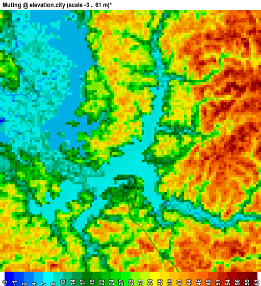 Muting elevation map