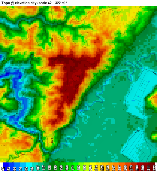 Topo elevation map